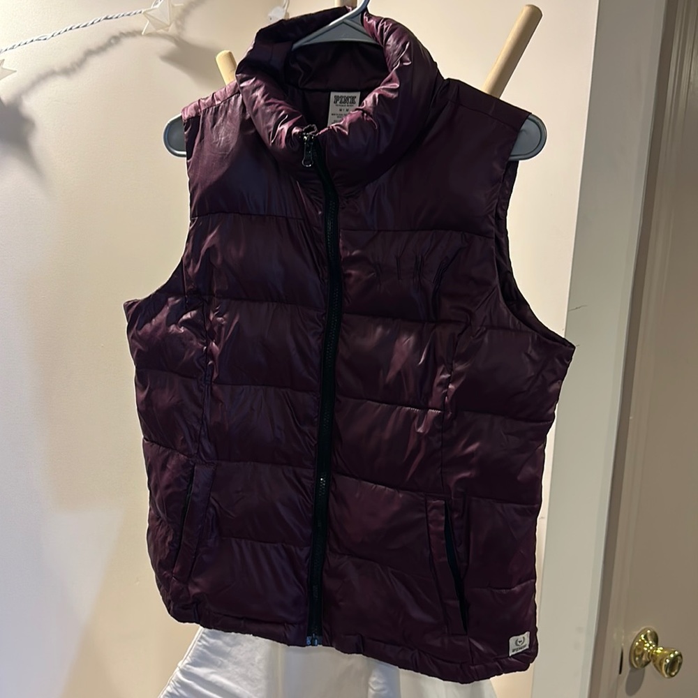 Dark purple puffer vest